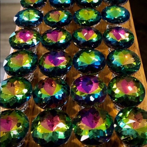 Knobs Wall Hooks - Set of 10 Crystal Vanity Drawers - Cabinets - Doors - Picture 4 of 12